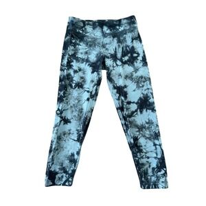 Paint Wash Blue Capri Leggings‎